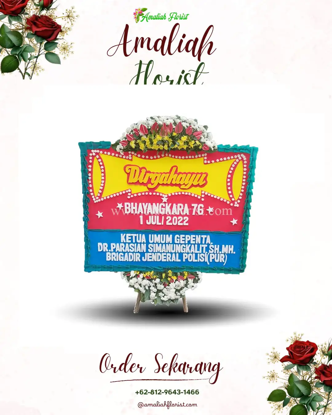 Papan Bunga HUT Ulang Tahun Muara Dua